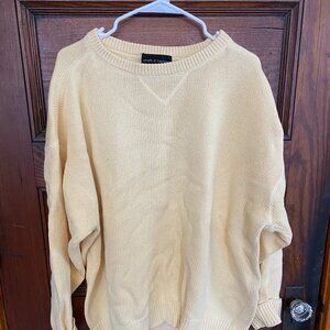 Light yellow heavy weight cotton sweater